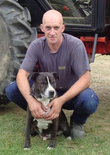 Remember-Ring founder Steve with his deceased dog Tigger